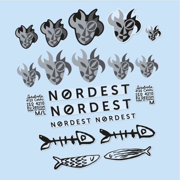 Nordest Sardinha 2 Pegatinas en vinilo adhesivo Cuadro (12)