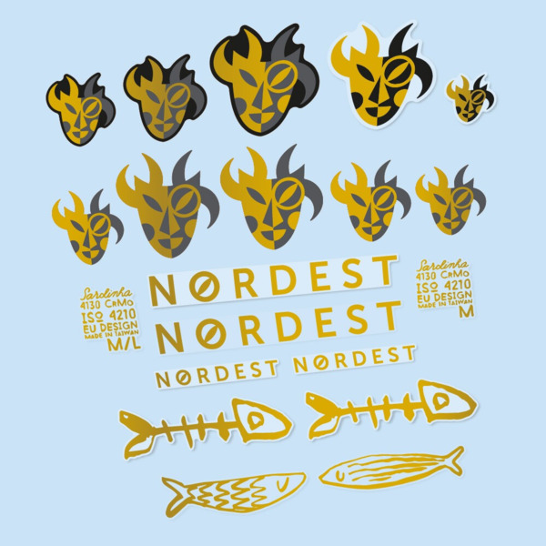 Nordest Sardinha 2 Pegatinas en vinilo adhesivo Cuadro (13)