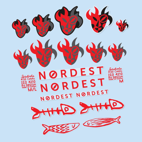 Nordest Sardinha 2 Pegatinas en vinilo adhesivo Cuadro (19)
