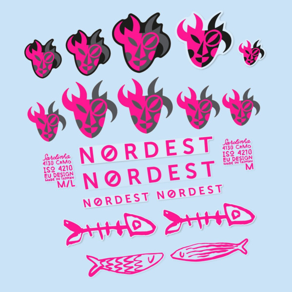 Nordest Sardinha 2 Pegatinas en vinilo adhesivo Cuadro (20)
