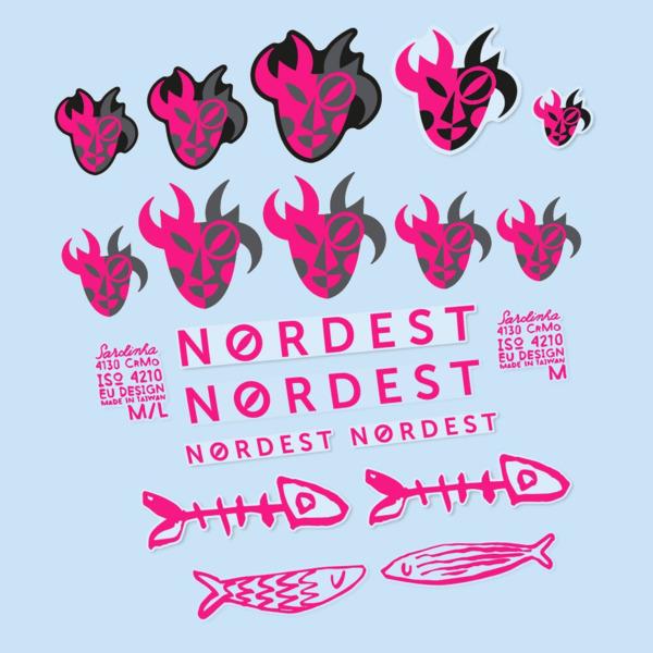 Nordest Sardinha 2 Pegatinas en vinilo adhesivo Cuadro (21)
