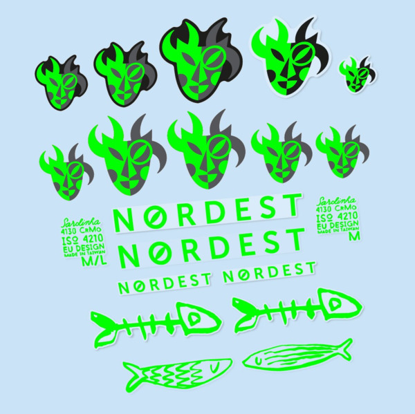 Nordest Sardinha 2 Pegatinas en vinilo adhesivo Cuadro (23)