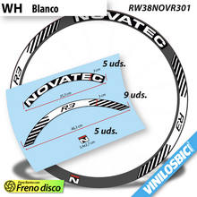 Novatec R3 pegatinas en vinilo adhesivo llanta 38mm