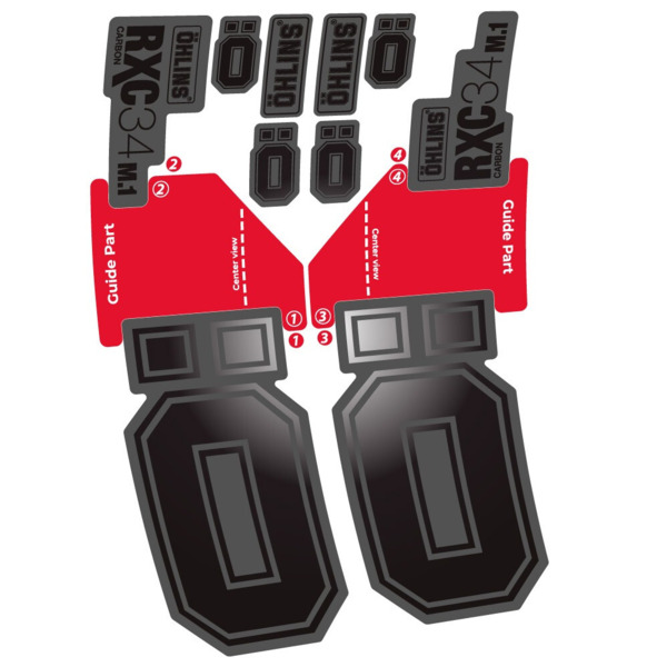 Ohlins RXC 34 M.1 Carbon Pegatinas en vinilo adhesivo Horquilla (12)