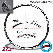 Orbea, vinilos adhesivos para llanta 27,5