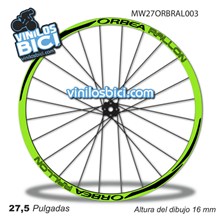 Orbea Rallon 27,5 Adhesivos para llanta verde