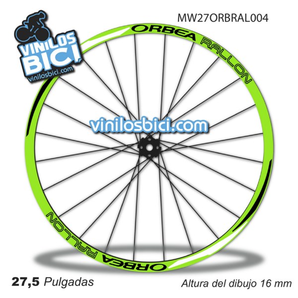 Orbea Rallon 27,5 Adhesivos para llanta verde