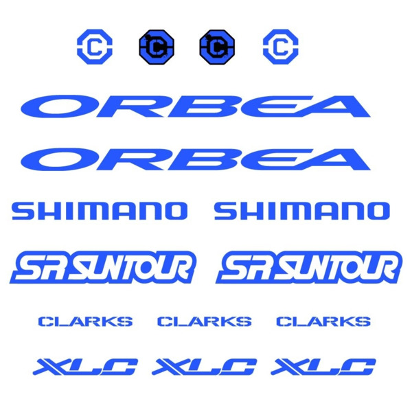 Orbea, Shimano, SRSuntour, Clarks, XLC Pegatinas en vinilo adhesivo Cuadro (5)