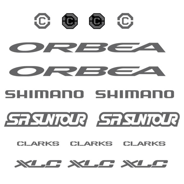 Orbea, Shimano, SRSuntour, Clarks, XLC Pegatinas en vinilo adhesivo Cuadro (7)