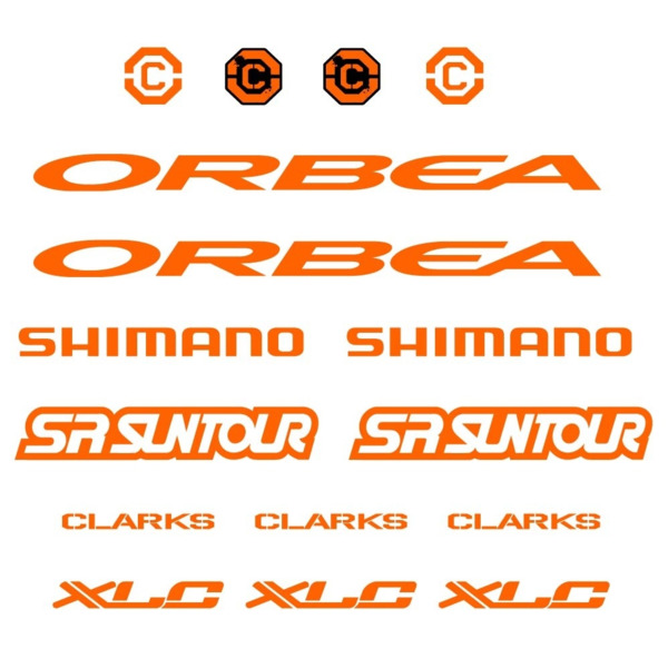 Orbea, Shimano, SRSuntour, Clarks, XLC Pegatinas en vinilo adhesivo Cuadro (11)