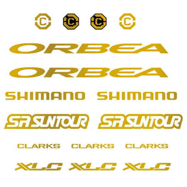 Orbea, Shimano, SRSuntour, Clarks, XLC Pegatinas en vinilo adhesivo Cuadro (13)