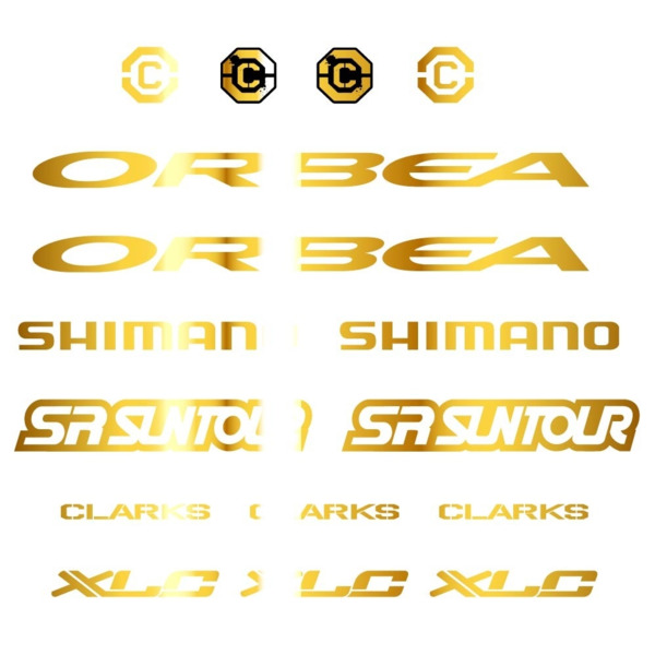 Orbea, Shimano, SRSuntour, Clarks, XLC Pegatinas en vinilo adhesivo Cuadro (14)
