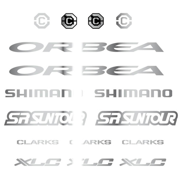 Orbea, Shimano, SRSuntour, Clarks, XLC Pegatinas en vinilo adhesivo Cuadro (16)