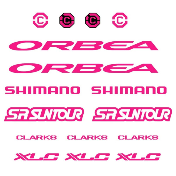 Orbea, Shimano, SRSuntour, Clarks, XLC Pegatinas en vinilo adhesivo Cuadro (21)