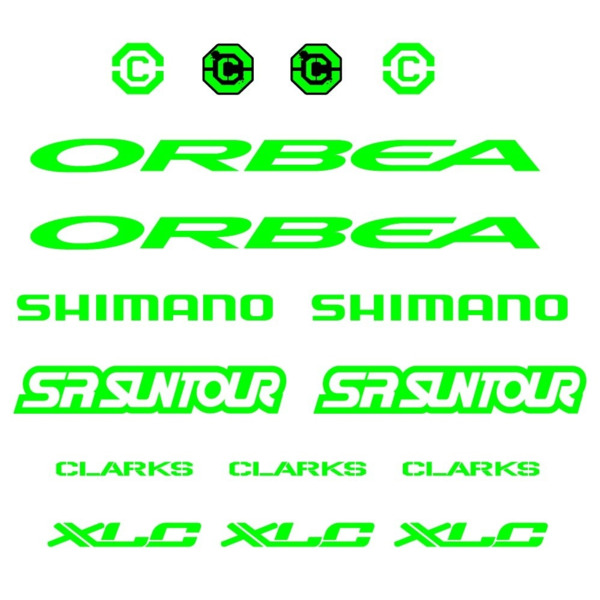 Orbea, Shimano, SRSuntour, Clarks, XLC Pegatinas en vinilo adhesivo Cuadro (23)