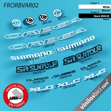 Orbea, Shimano, SRSuntour, Clarks, XLC vinilos adhesivos