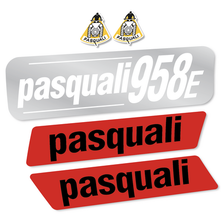 Pegatinas para Tractor Pasquali 958E en vinilo adhesivo