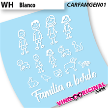 Familia feliz a bordo pegatinas en vinilo adhesivo coche