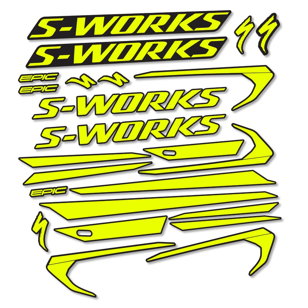 Pegatinas en vinilo adhesivo compatibles con Cuadro Specialized Epic S-Works 2018 (2)