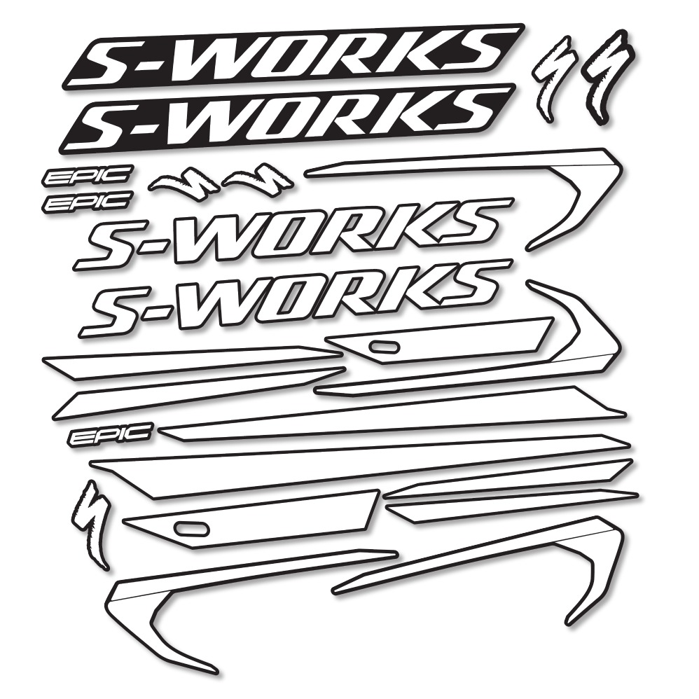 Pegatinas en vinilo adhesivo compatibles con Cuadro Specialized Epic S-Works 2018 (6)