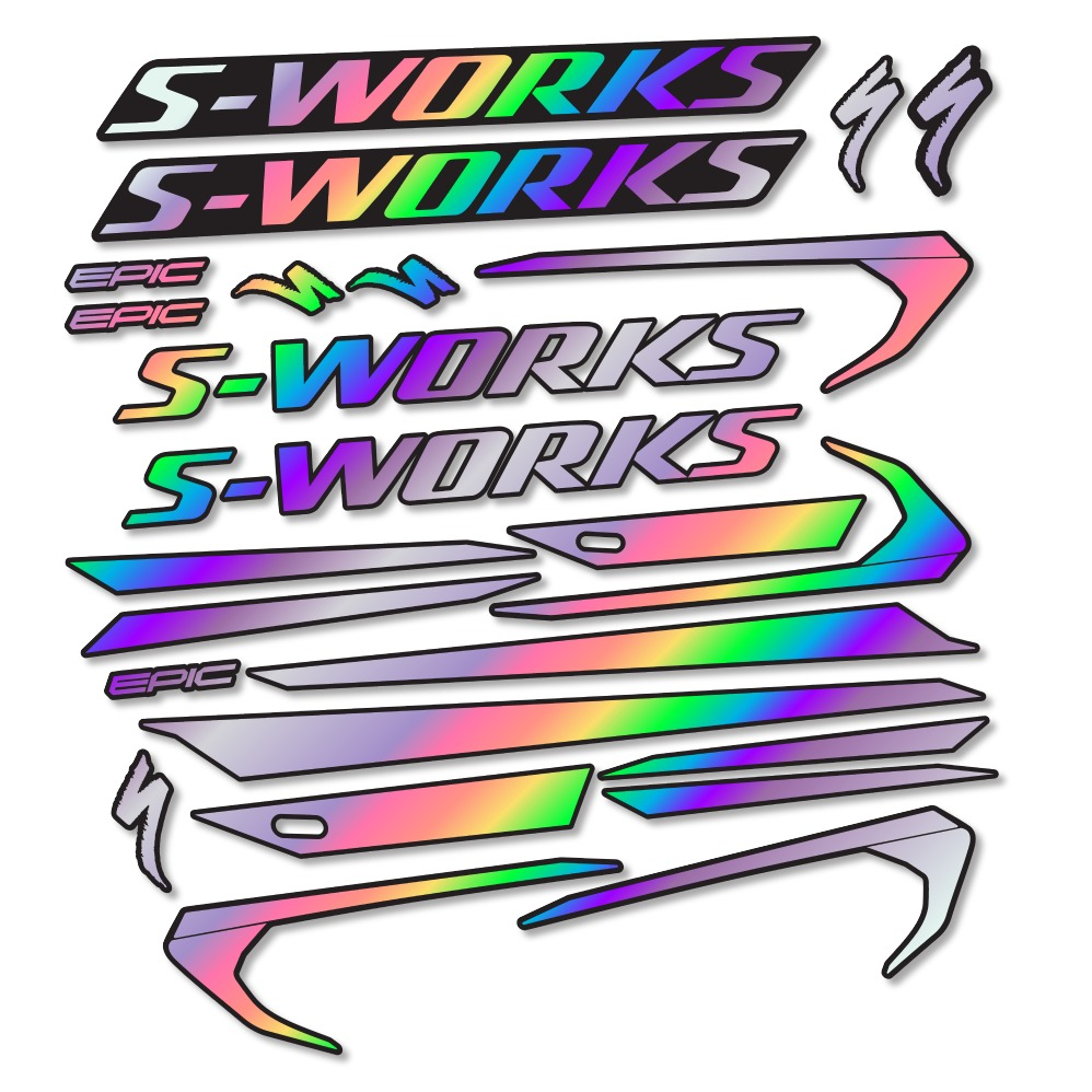 Pegatinas en vinilo adhesivo compatibles con Cuadro Specialized Epic S-Works 2018 (8)