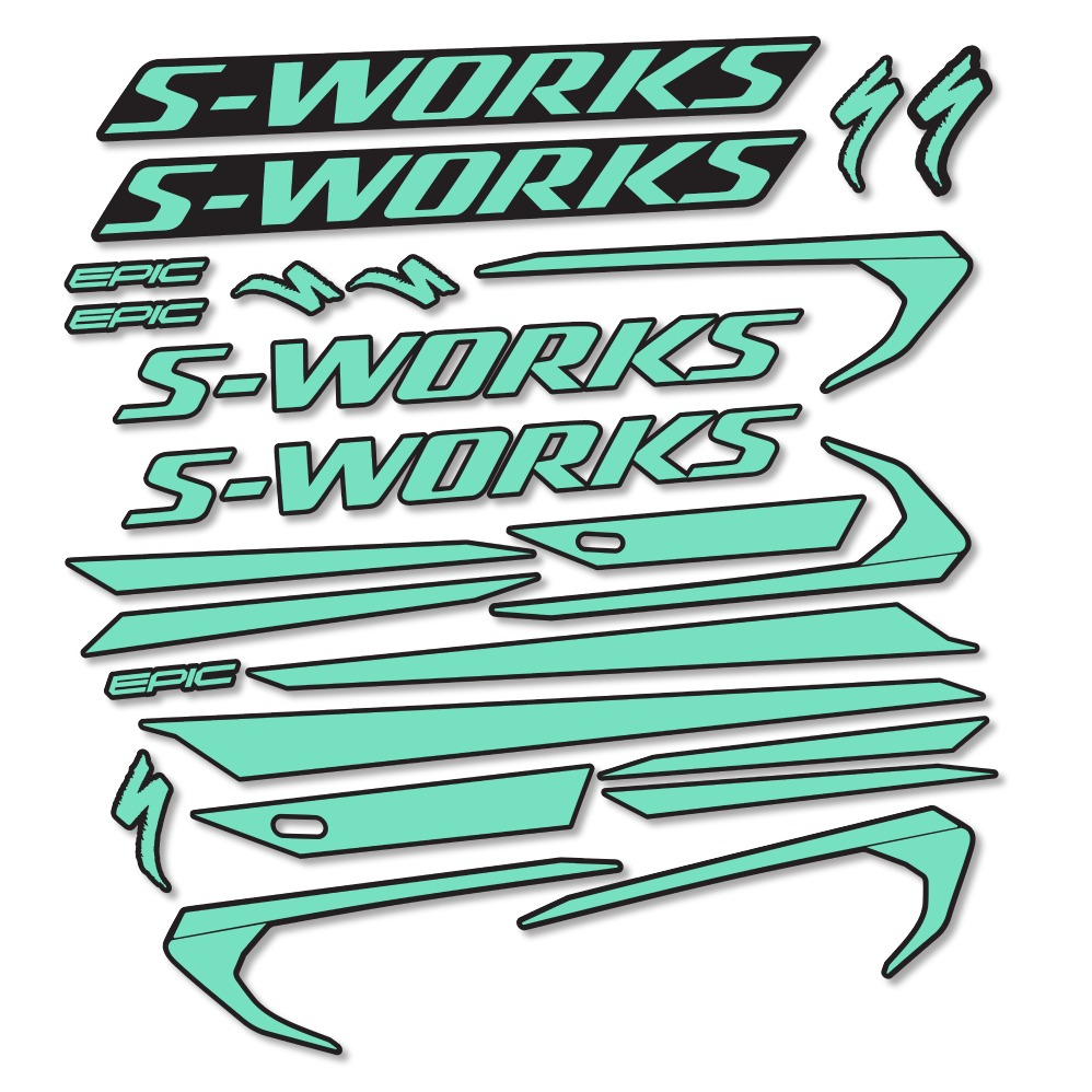 Pegatinas en vinilo adhesivo compatibles con Cuadro Specialized Epic S-Works 2018 (9)
