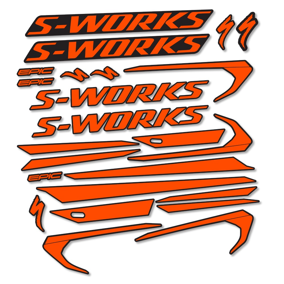 Pegatinas en vinilo adhesivo compatibles con Cuadro Specialized Epic S-Works 2018 (10)