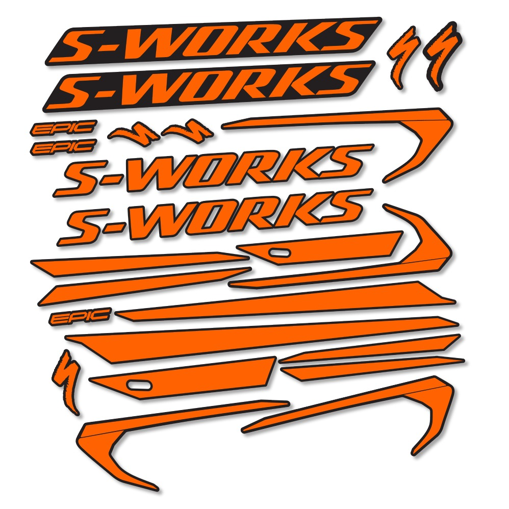 Pegatinas en vinilo adhesivo compatibles con Cuadro Specialized Epic S-Works 2018 (11)