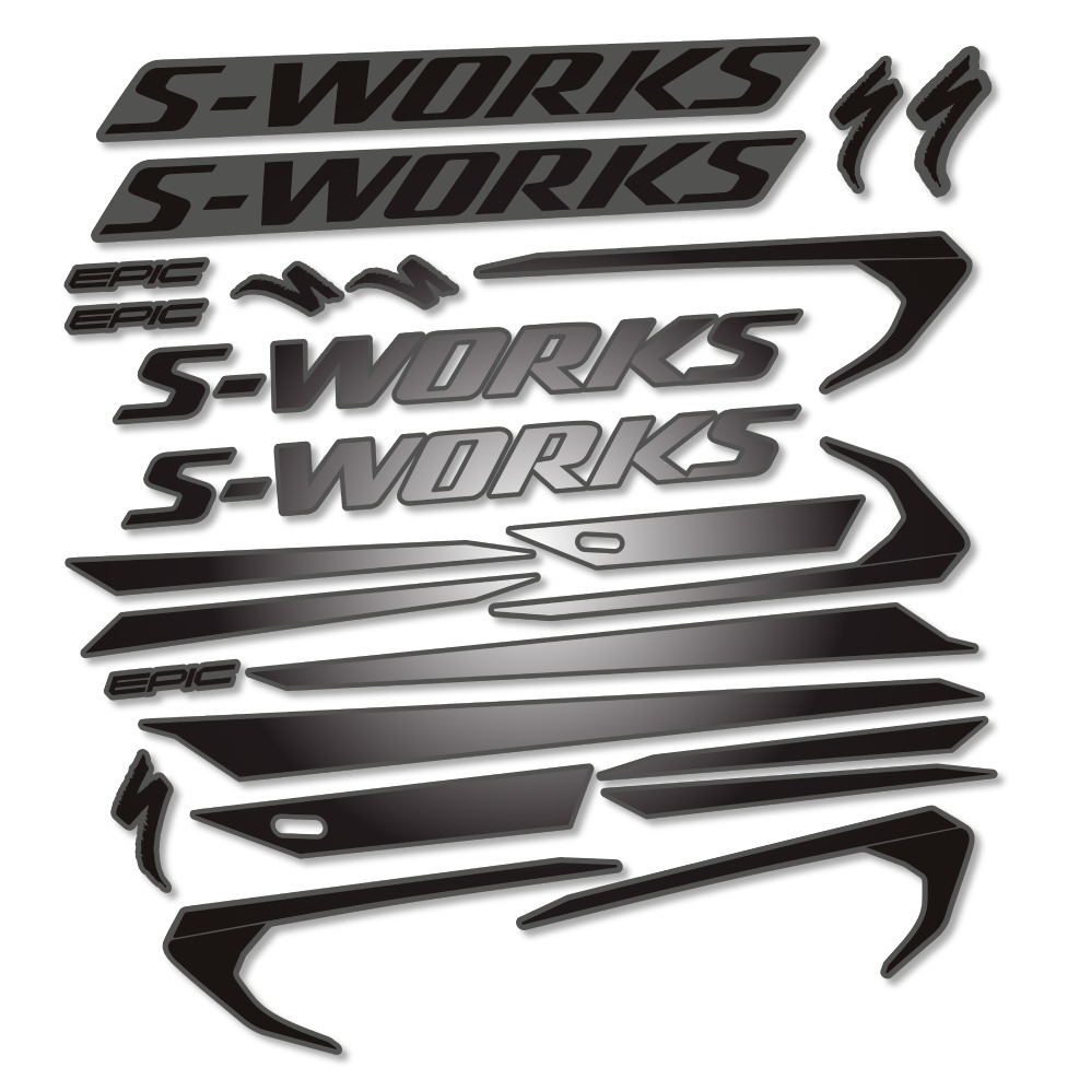 Pegatinas en vinilo adhesivo compatibles con Cuadro Specialized Epic S-Works 2018 (12)