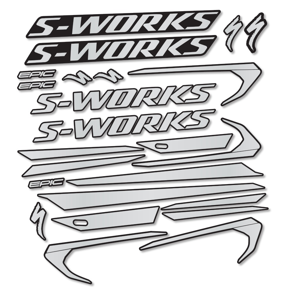 Pegatinas en vinilo adhesivo compatibles con Cuadro Specialized Epic S-Works 2018 (15)
