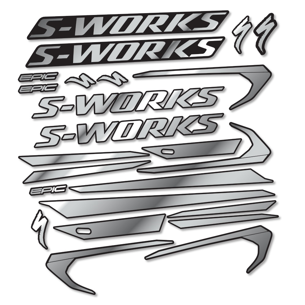 Pegatinas en vinilo adhesivo compatibles con Cuadro Specialized Epic S-Works 2018 (16)