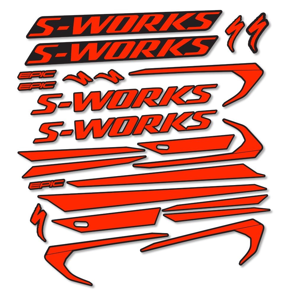 Pegatinas en vinilo adhesivo compatibles con Cuadro Specialized Epic S-Works 2018 (18)