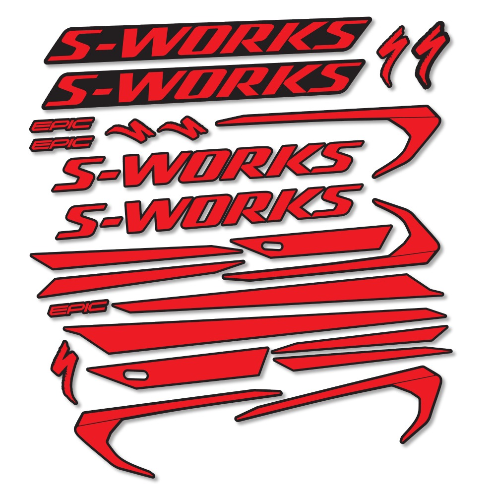 Pegatinas en vinilo adhesivo compatibles con Cuadro Specialized Epic S-Works 2018 (19)