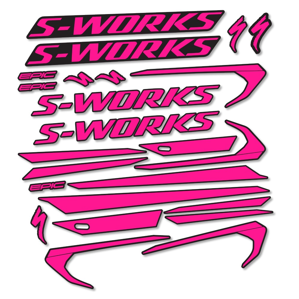 Pegatinas en vinilo adhesivo compatibles con Cuadro Specialized Epic S-Works 2018 (20)
