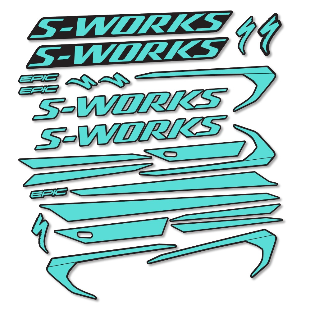 Pegatinas en vinilo adhesivo compatibles con Cuadro Specialized Epic S-Works 2018 (22)