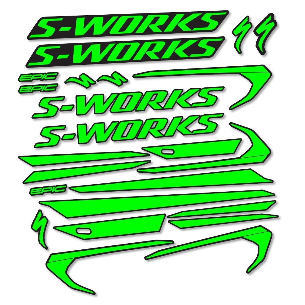 Pegatinas en vinilo adhesivo compatibles con Cuadro Specialized Epic S-Works 2018 (23)