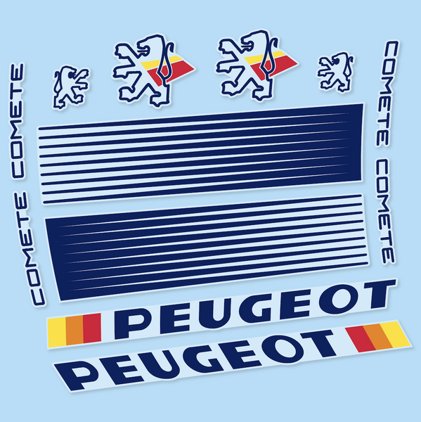 Peugeot Comete pegatinas en vinilo adhesivo bici clásica