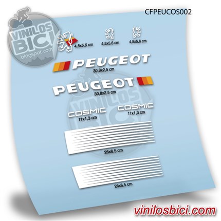 ▷Pegatinas Bicicleta Clásica Peugeot Cosmic