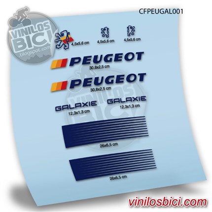 ▷Pegatinas Bicicleta Clásica Peugeot Galaxie