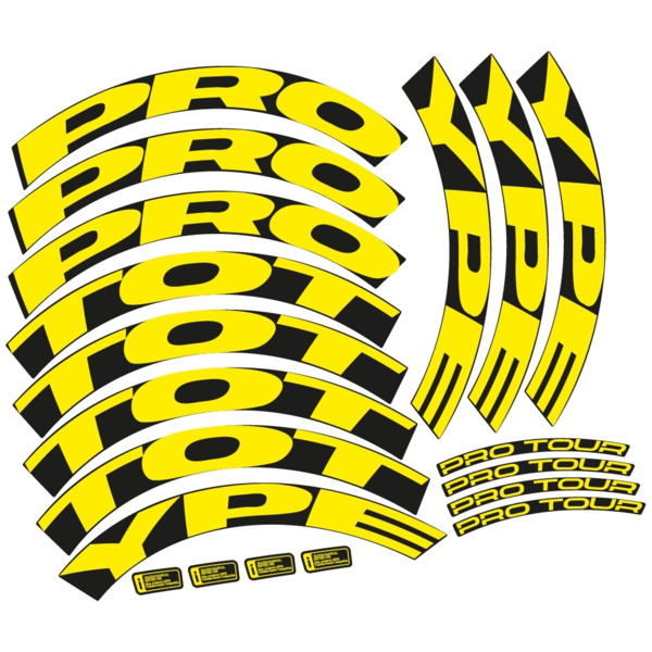 Proto. Pro Tour Disc diseño personalizado perfil 50 Pegatinas en vinilo adhesivo Llantas Carretera (1)