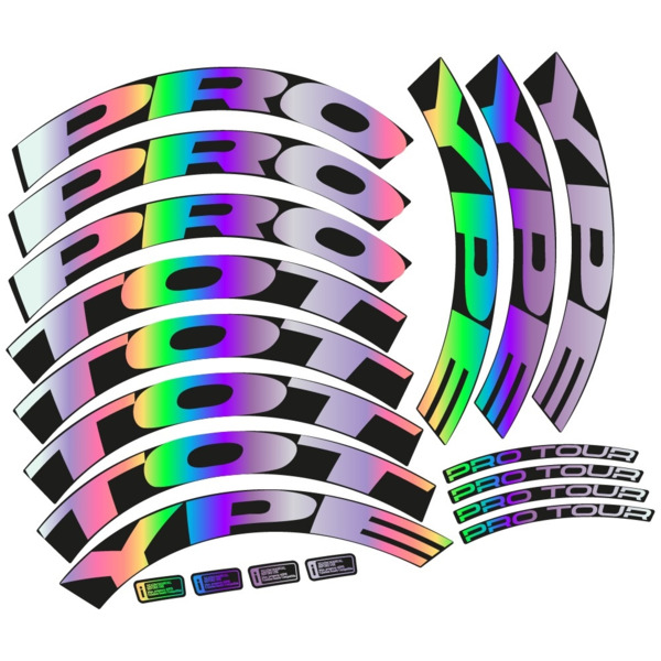 Proto. Pro Tour Disc diseño personalizado perfil 50 Pegatinas en vinilo adhesivo Llantas Carretera (8)