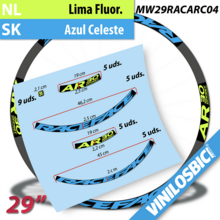 RaceFace AR30 Offset Pegatinas en vinilo adhesivo llantas
