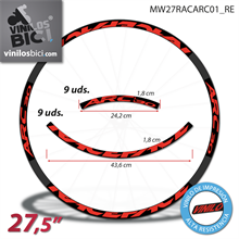 RaceFace Arc30 vinilos adhesivos llanta 27,5"
