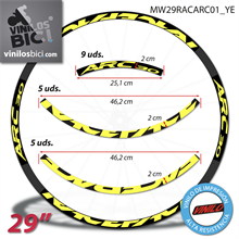 Pegatinas RaceFace Arc30 2017 a 2019 vinilos adhesivos llanta 29"