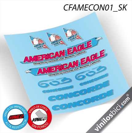 American Eagle Concorde 603, pegatinas en vinilo adhesivo, American Eagle Concorde 603 decals decal sticker