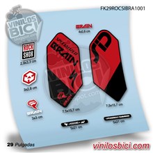 Pegatinas en vinilo Adhesivo Compatibles con horquilla Rock Shox Specialized Brain Sid 29