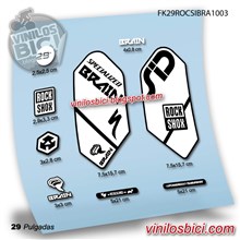 Pegatinas en vinilo adhesivo compatibles con horquilla Rock Shox Specialized Brain Sid 29