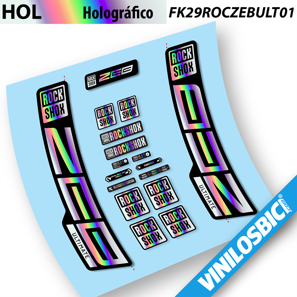 Pegatinas horquilla Rockshox Zeb Select 2021 colores WP445