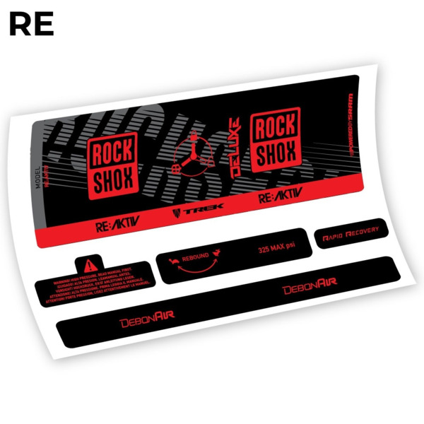 Rock Shox Deluxe Debonair RC3 Trek Reactiv 2020 Pegatinas en vinilo adhesivo amortiguador (18)
