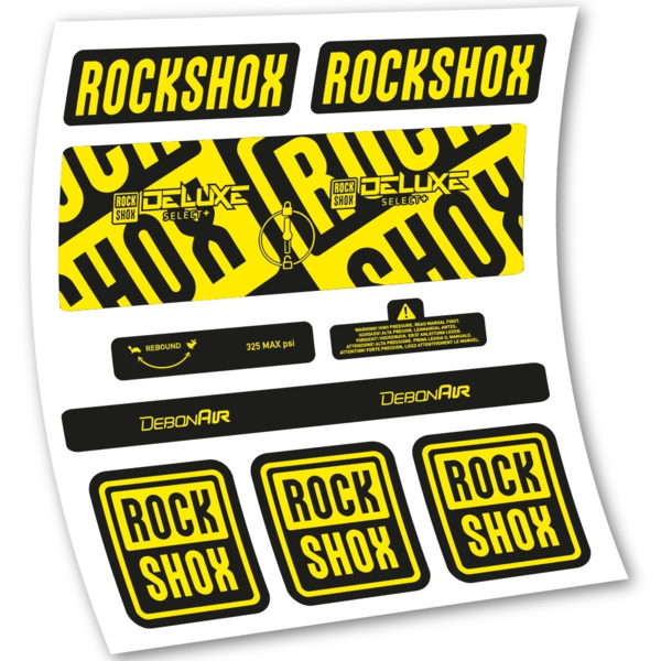 Rock Shox Deluxe Select+ Pegatinas en vinilo adhesivo Amortiguador (2)